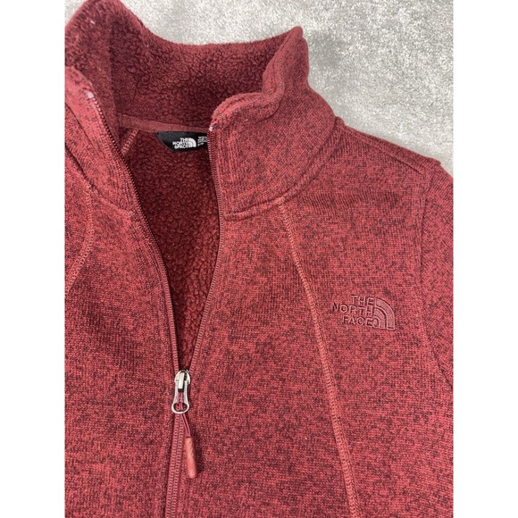 The North Face Crescent Sunset Jacket Barola Red Heather Sweater Women's S - Picture 5 of 10
